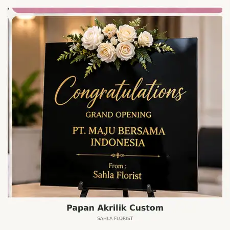 Papan Bunga Akrilik Purwokerto